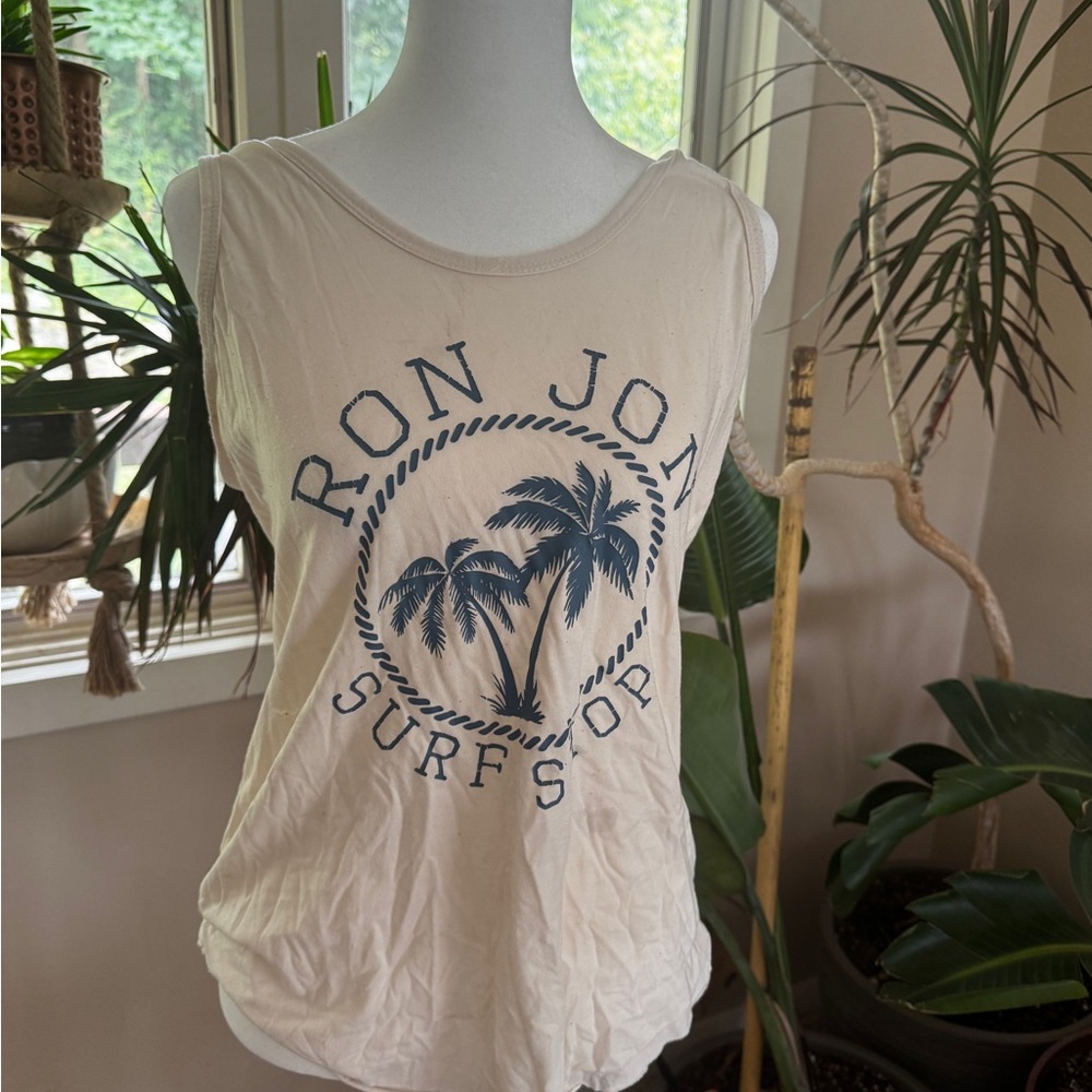 Ron Jon Women's White Surf Shop Tank Top